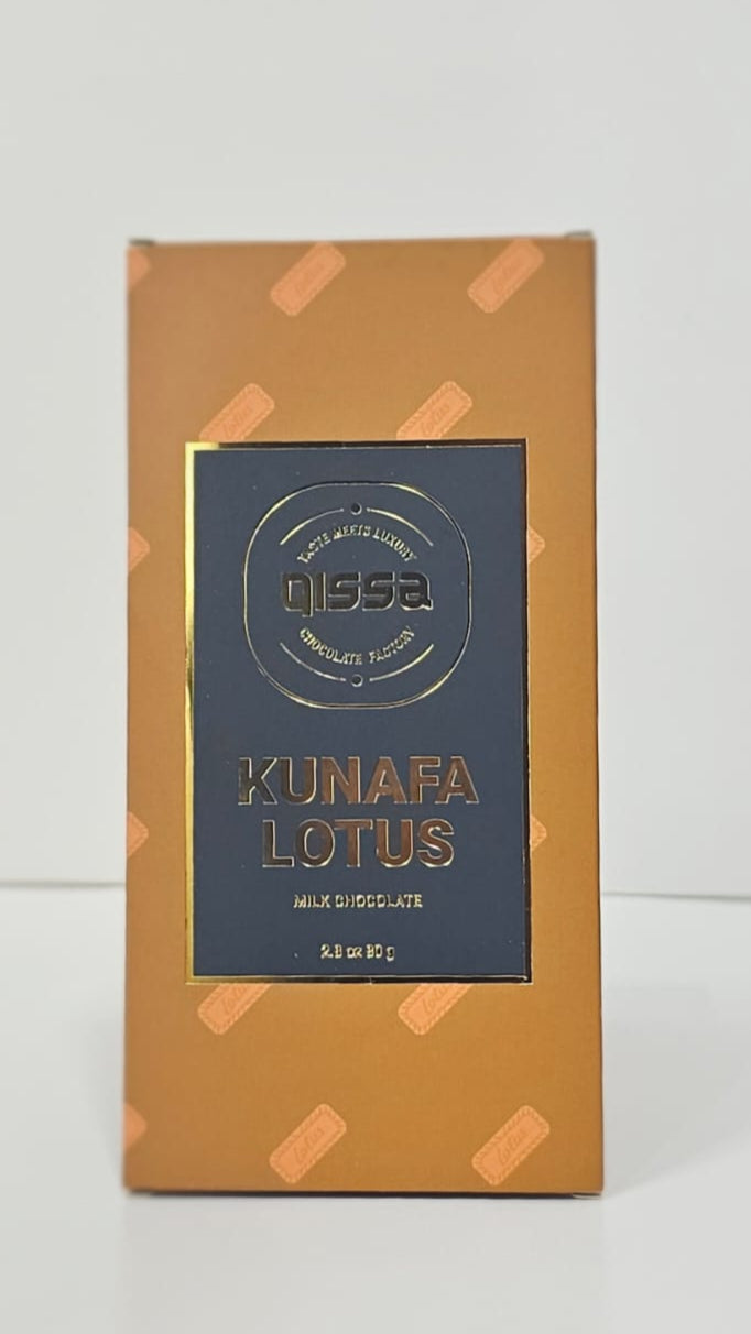 QISSA PREMIUM BELGIUM LOTUS KUNAFA BAR 80g