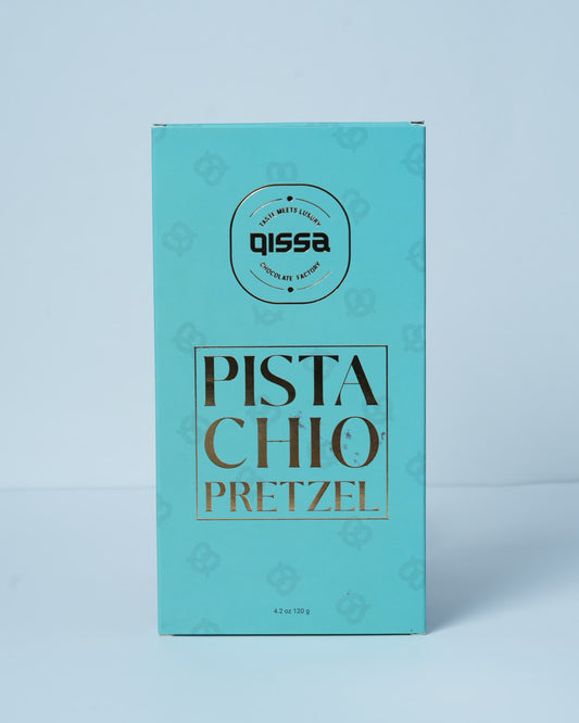 QISSA PREMIUM BELGIUM PISTACHIO PRETZEL BAR 80g
